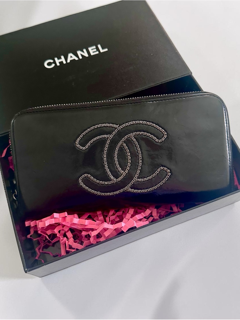 CHANEL Long Zip Wallet